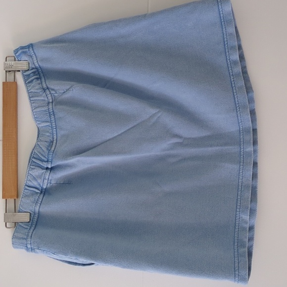 J Jill Cotton Terry Waist Tie Mini Skirt Beach Athleasure Powder Pastel Blue M - Picture 4 of 7